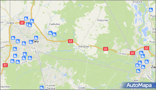 mapa Marszów, Marszów na mapie Targeo