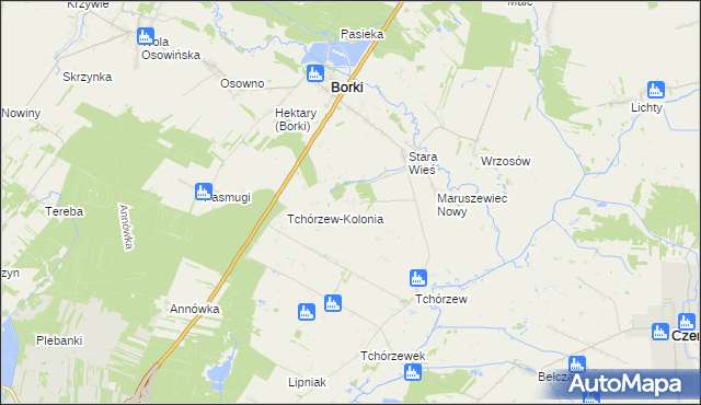 mapa Maruszewiec, Maruszewiec na mapie Targeo