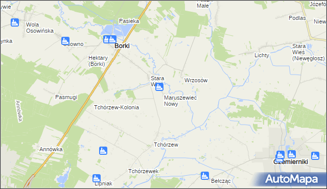 mapa Maruszewiec Pofolwarczny, Maruszewiec Pofolwarczny na mapie Targeo