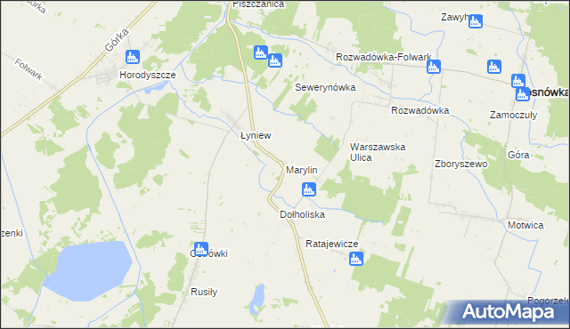mapa Marylin gmina Wisznice, Marylin gmina Wisznice na mapie Targeo