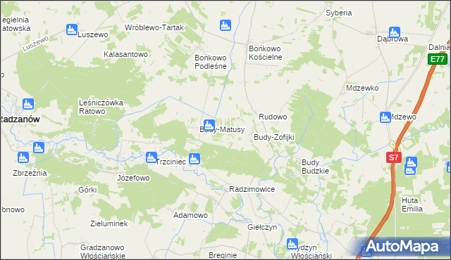 mapa Marysinek gmina Strzegowo, Marysinek gmina Strzegowo na mapie Targeo