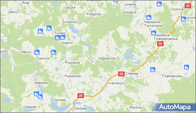 mapa Masłowiczki, Masłowiczki na mapie Targeo