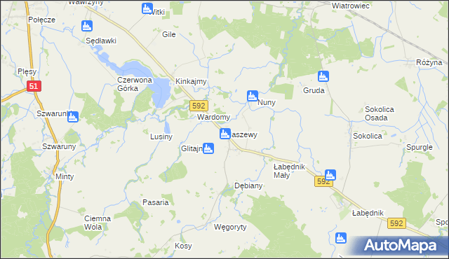 mapa Maszewy, Maszewy na mapie Targeo