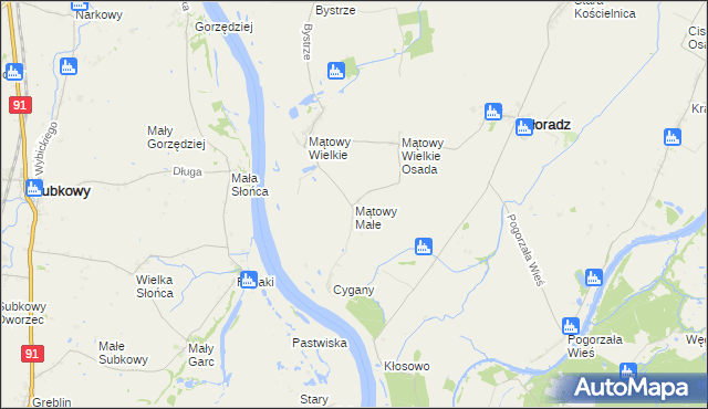 mapa Mątowy Małe, Mątowy Małe na mapie Targeo