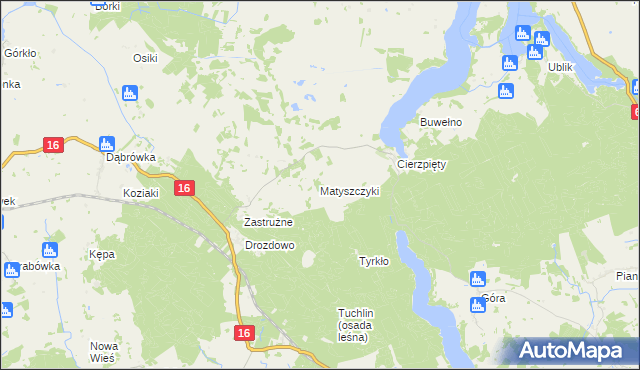 mapa Matyszczyki, Matyszczyki na mapie Targeo