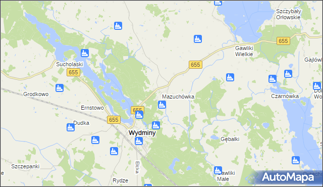 mapa Mazuchówka, Mazuchówka na mapie Targeo