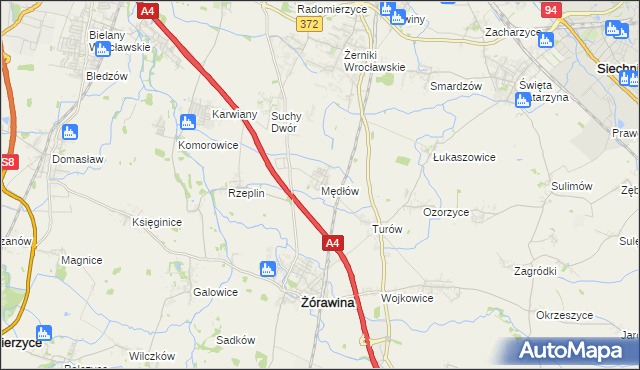 mapa Mędłów, Mędłów na mapie Targeo