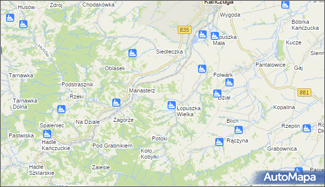 mapa Medynia Kańczucka, Medynia Kańczucka na mapie Targeo