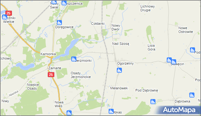 mapa Melanowo gmina Chojnice, Melanowo gmina Chojnice na mapie Targeo