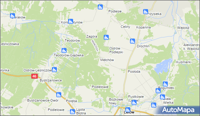 mapa Mełchów, Mełchów na mapie Targeo
