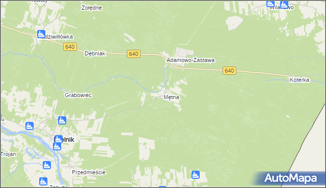 mapa Mętna, Mętna na mapie Targeo