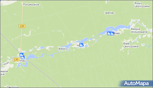 mapa Mężyk, Mężyk na mapie Targeo