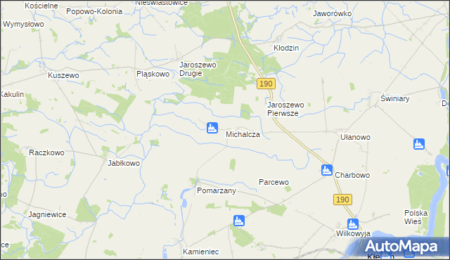 mapa Michalcza, Michalcza na mapie Targeo