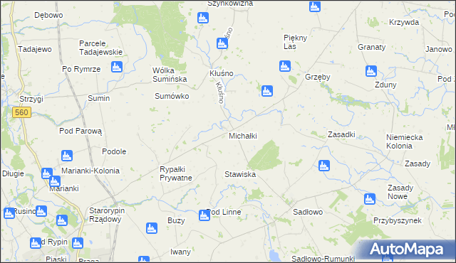 mapa Michałki gmina Świedziebnia, Michałki gmina Świedziebnia na mapie Targeo