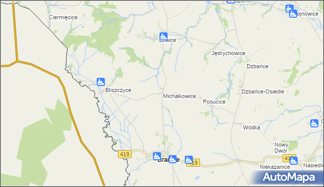 mapa Michałkowice, Michałkowice na mapie Targeo