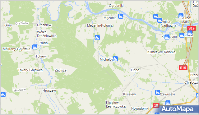 mapa Michałów gmina Platerów, Michałów gmina Platerów na mapie Targeo