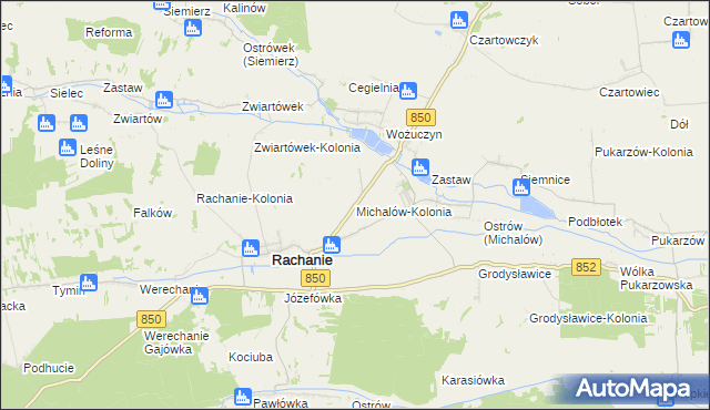 mapa Michalów-Kolonia, Michalów-Kolonia na mapie Targeo