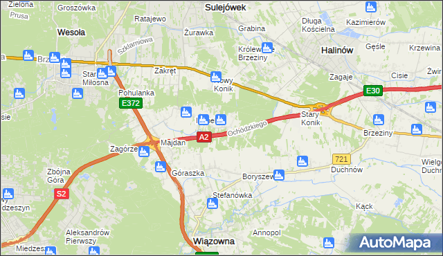 mapa Michałówek gmina Wiązowna, Michałówek gmina Wiązowna na mapie Targeo