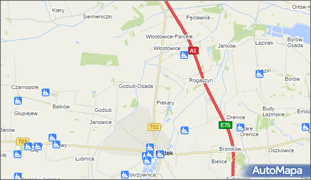 mapa Michałówka gmina Piątek, Michałówka gmina Piątek na mapie Targeo