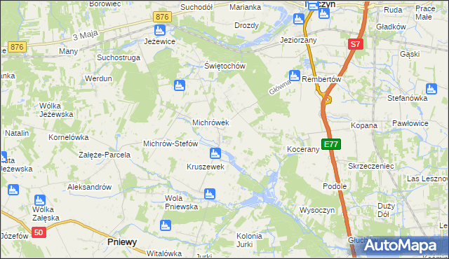 mapa Michrów, Michrów na mapie Targeo