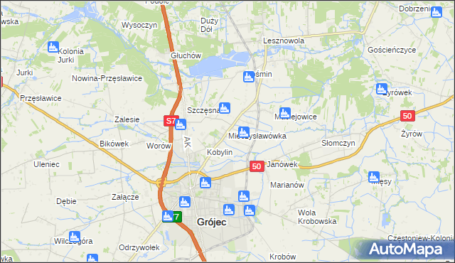 mapa Mieczysławówka, Mieczysławówka na mapie Targeo