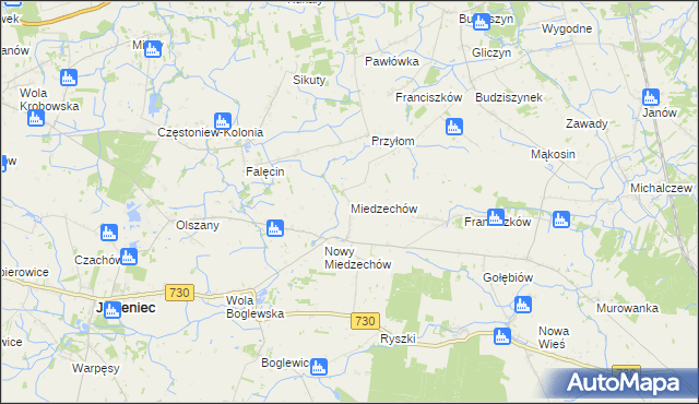 mapa Miedzechów, Miedzechów na mapie Targeo