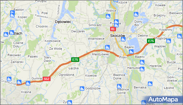 mapa Międzyświeć, Międzyświeć na mapie Targeo