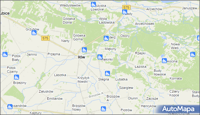 mapa Miękinki, Miękinki na mapie Targeo