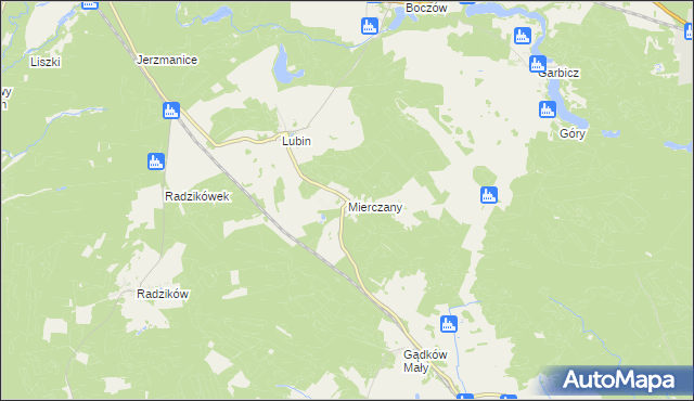 mapa Mierczany, Mierczany na mapie Targeo