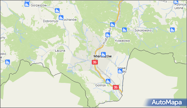 mapa Mieroszów, Mieroszów na mapie Targeo