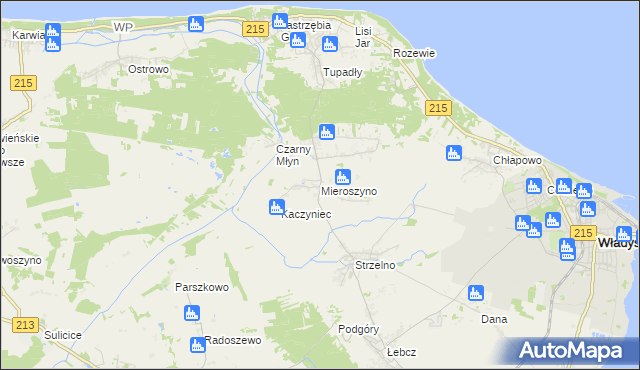 mapa Mieroszyno, Mieroszyno na mapie Targeo