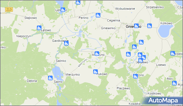 mapa Mierzyno, Mierzyno na mapie Targeo