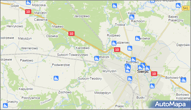 mapa Mieszczk, Mieszczk na mapie Targeo