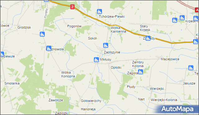 mapa Mikłusy, Mikłusy na mapie Targeo