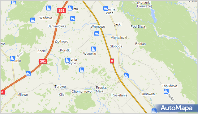 mapa Mikołajówek gmina Augustów, Mikołajówek gmina Augustów na mapie Targeo