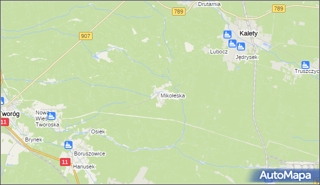 mapa Mikołeska, Mikołeska na mapie Targeo