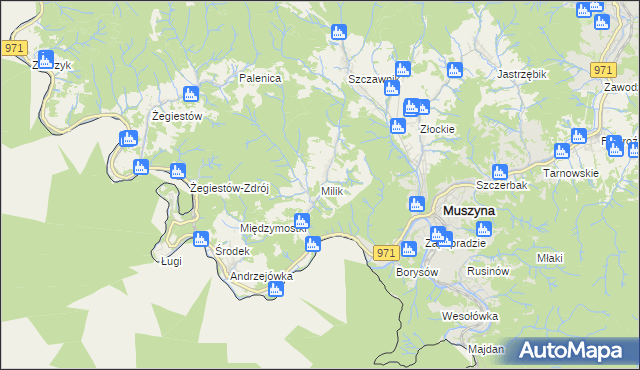 mapa Milik, Milik na mapie Targeo