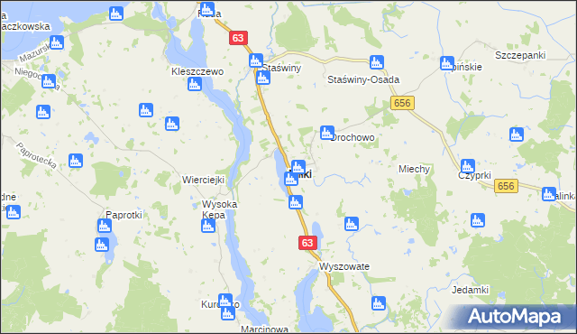 mapa Miłki, Miłki na mapie Targeo