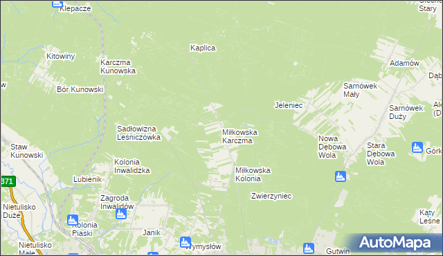 mapa Miłkowska Karczma, Miłkowska Karczma na mapie Targeo