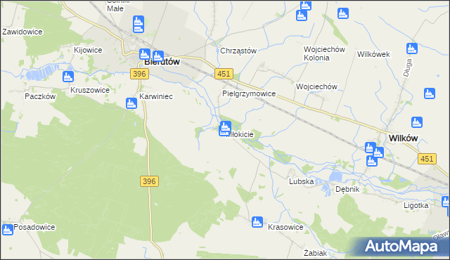 mapa Młokicie, Młokicie na mapie Targeo