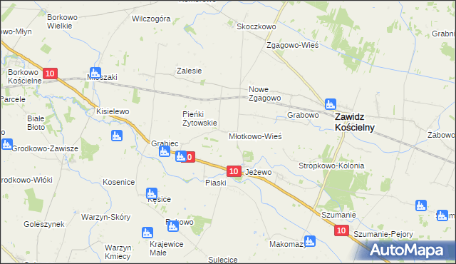 mapa Młotkowo-Wieś, Młotkowo-Wieś na mapie Targeo