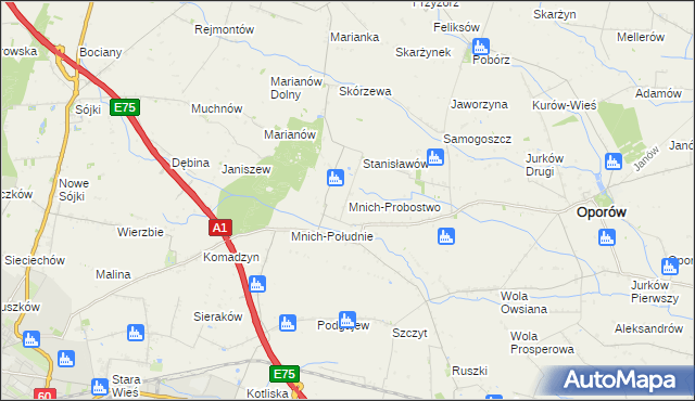 mapa Mnich-Probostwo, Mnich-Probostwo na mapie Targeo