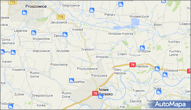 mapa Mniszów, Mniszów na mapie Targeo