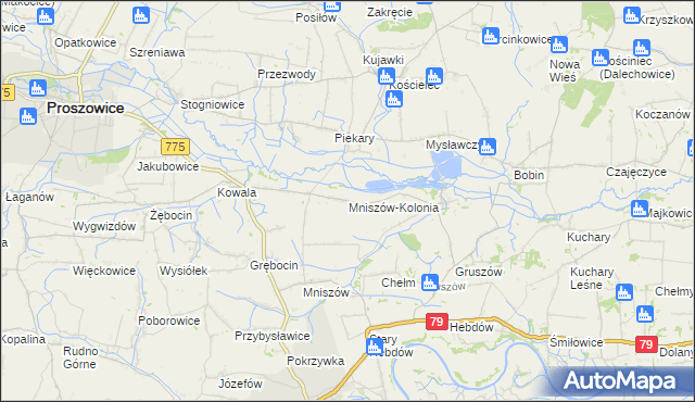 mapa Mniszów-Kolonia, Mniszów-Kolonia na mapie Targeo