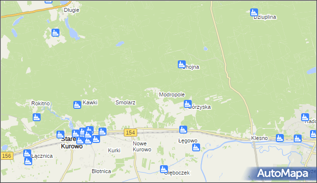 mapa Modropole, Modropole na mapie Targeo