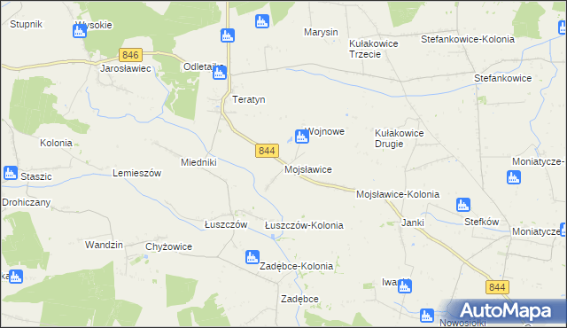 mapa Mojsławice, Mojsławice na mapie Targeo