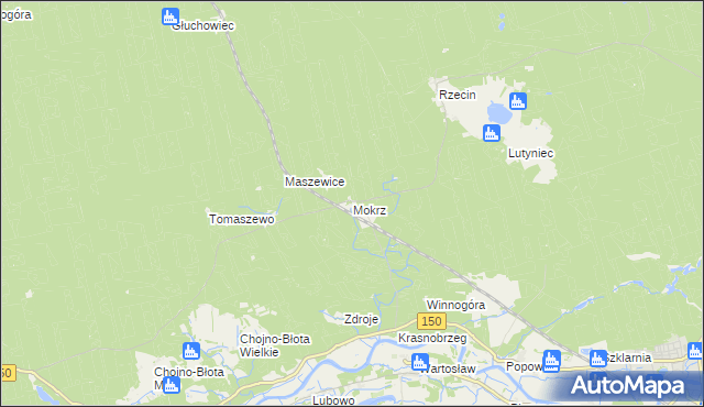 mapa Mokrz, Mokrz na mapie Targeo