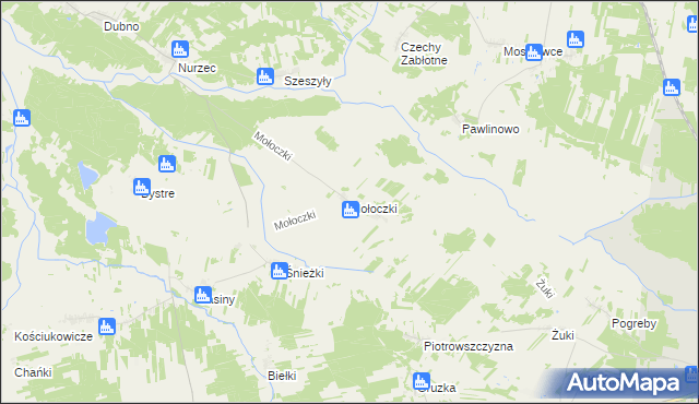 mapa Mołoczki, Mołoczki na mapie Targeo