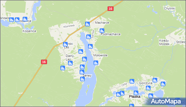 mapa Mołowiste, Mołowiste na mapie Targeo