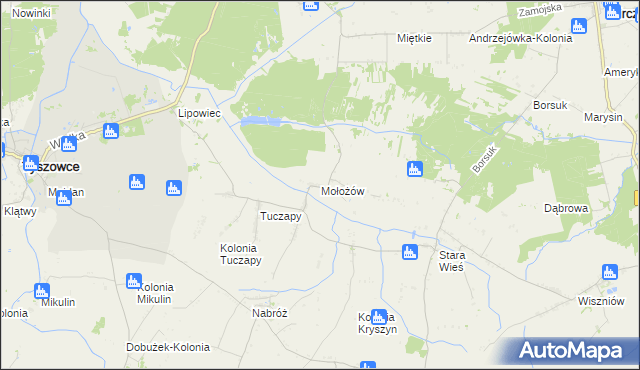 mapa Mołożów, Mołożów na mapie Targeo